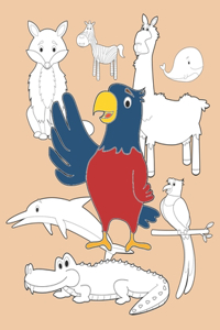 Ausmalbuch Tiere für Kinder ab 2