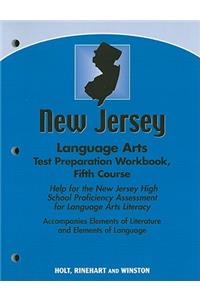 New Jersey Language Arts Test Preparation Workbook, Fifth Course: Help for the New Jersey High School Proficiency Assessment for Language Arts Literacy