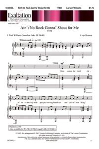 Ain't No Rock Gonna' Shout For Me