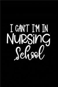 I Can't I'm in Nursing School