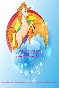 2020 Beautiful Unicorn Over the Rainbow 2019-2020 Academic Year Monthly Planner