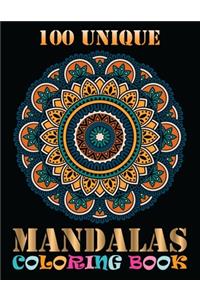 100 Unique Mandalas Coloring Book