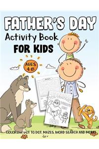 Father's Day Activity Book for Kids Ages 4-8