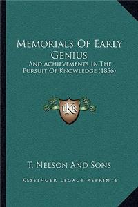 Memorials Of Early Genius