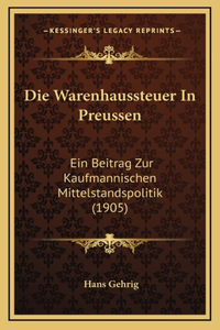 Die Warenhaussteuer In Preussen