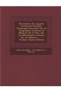 Description de L'Egypte