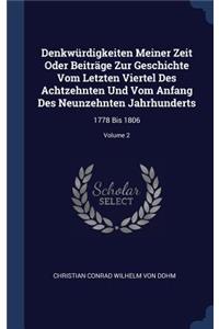 Denkwürdigkeiten Meiner Zeit Oder Beiträge Zur Geschichte Vom Letzten Viertel Des Achtzehnten Und Vom Anfang Des Neunzehnten Jahrhunderts