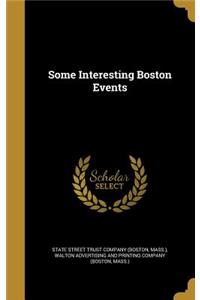 Some Interesting Boston Events