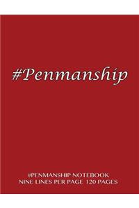 #Penmanship Notebook - nine lines per page, 120 pages