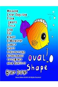Malbuch Lerne Englisch Fisch Shapes Teile Spaß für Kinder Erwachsene Schule Arbeit Pensionierung Krankenhaus everywehre nach Künstler