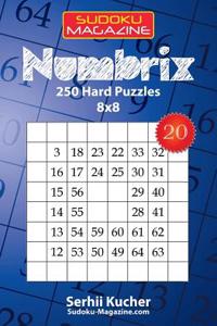 Numbrix - 250 Hard Puzzles 8x8