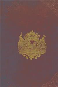 Journal Vintage Book Cover Reproduction Gold Design