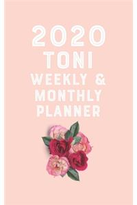 TONI planner 2020-2021, planner calendar 2020 for TONI Monthly Weekly 2020 Planner A beautiful