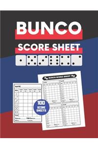 Bunco Score Sheet