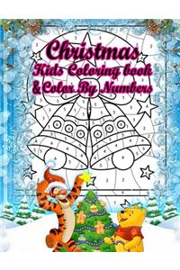 Christmas Kids Coloring Book & Kids Color By Numbers: 50 Color By Numbers Christmas Coloring Pages for Kids