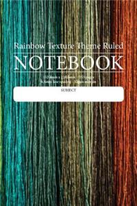 Rainbow Texture Theme Ruled Notebook
