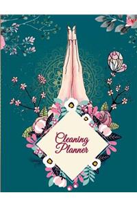 Cleaning Planner: Art Flower Design, 2019 Weekly Cleaning Checklist, Household Chores List, Cleaning Routine Weekly Cleaning Checklist 8.5