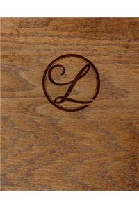 Wood Burned Monogram Creative Journal - L