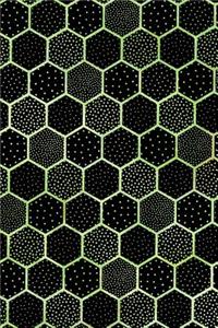 Bullet Journal Notebook Polka Dots and Hexagons Pattern 4