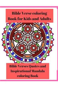 Bible Verse Coloring Book for Kids and Adults: Bible Verses Quotes and Inspirational Mandala Coloring Book