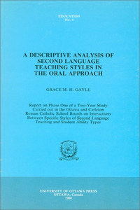 Descriptive Analysis of Second Language Teaching Styles in the Oral Apporach