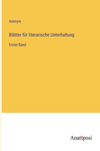 Blätter für literarische Unterhaltung