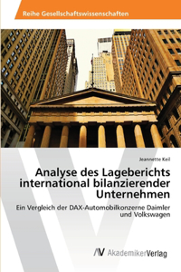 Analyse des Lageberichts international bilanzierender Unternehmen