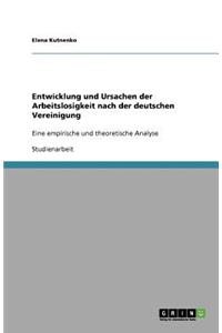 Entwicklung und Ursachen der Arbeitslosigkeit nach der deutschen Vereinigung