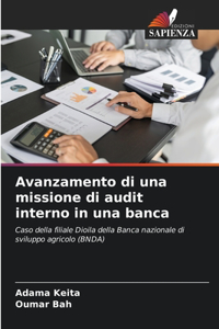 Avanzamento di una missione di audit interno in una banca
