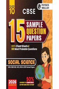 PW 15 CBSE Sample Paper Class 10 2025-26 - Social Science For 2026 Board Exam (Paperback, PW)