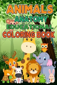 Animal Anatomy Educational Coloring book For Kids Age 10-12