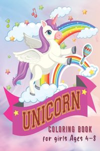 Unicorn Coloring Book For Girls ages 4-8