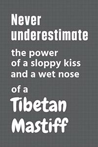 Never underestimate the power of a sloppy kiss and a wet nose of a Tibetan Mastiff