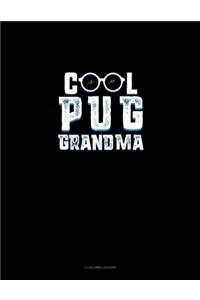 Cool Pug Grandma: 3 Column Ledger