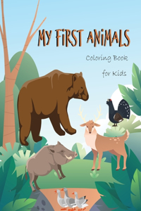 My First Animals Coloring Book for Kids