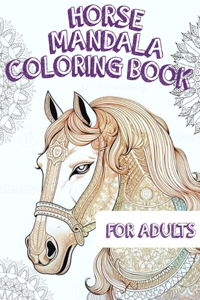 Horse mandala coloring book for adults