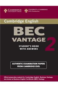 Cambridge Bec Vantage 2 Student's Book with Answers