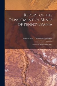 Report of the Department of Mines of Pennsylvania