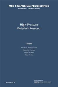 High-Pressure Materials Research: Volume 499