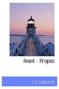 Avant - Propos