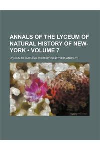 Annals of the Lyceum of Natural History of New-York (Volume 7)