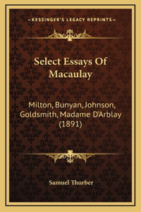 Select Essays of Macaulay