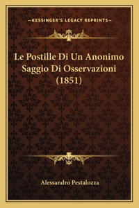 Postille Di Un Anonimo Saggio Di Osservazioni (1851)