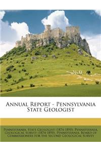 Annual Report - Pennsylvania State Geologist