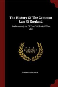 History Of The Common Law Of England