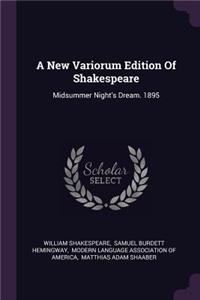 New Variorum Edition Of Shakespeare