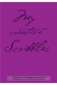Musician's & Songwriter's Journal 160 Pages for Lyrics and Music (Guitar version)