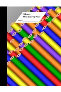 White Drawing Paper (70 Sheets) Pencil Cover