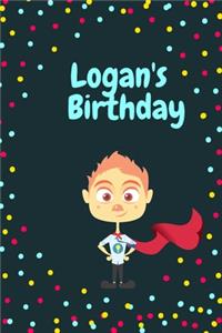 Logan's Birthday Cute Hero Gift _ Notebook