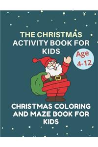 Activity Books for Kids Christmas coloring and maze book for kids